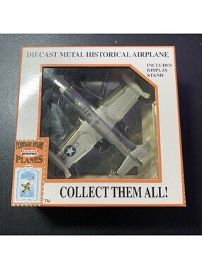 Model Power 5353 F-84 Thunderstreak 1:100 Diecast Postage Stamp Plane NIB Vtg